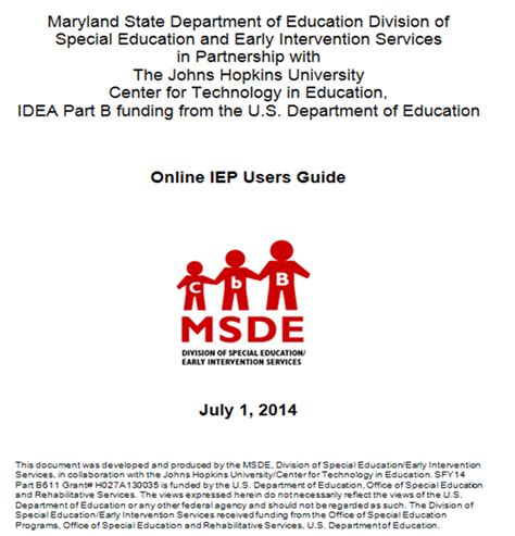 msde iep|Maryland Online IEP User & Process Guides .